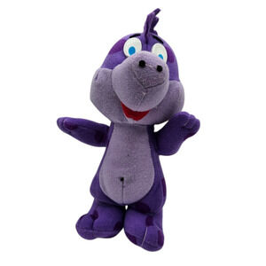 Vintage MGM Grand Stuffed Animal Plush Purple Dinosaur